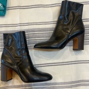 Franco Sarto Black pleather boots